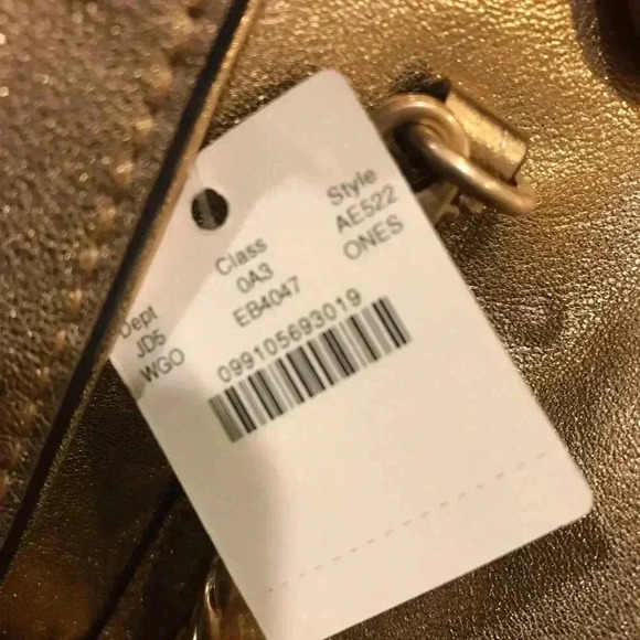 NWT J. Crew Convertible Wallet Bag Metallic Leather w/Chainlink Shoulder Strap - Picture 8 of 11